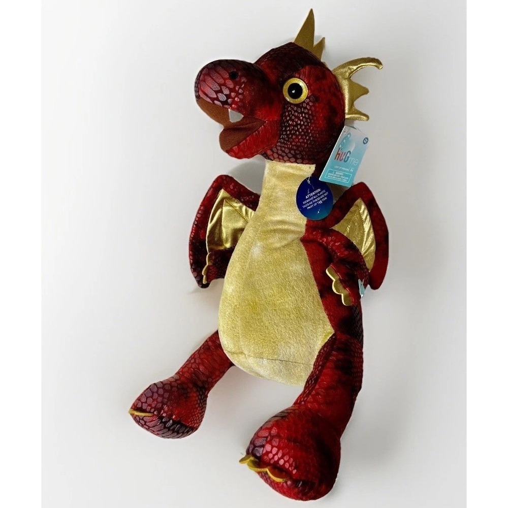 Hug Me Walgreen's Large Dragon Plush 20" Roaring & Eyes light up Red Video